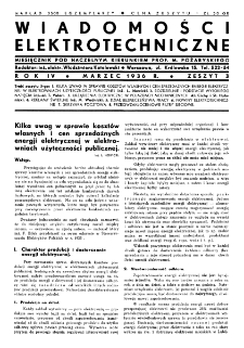 Wiadomości Elektrotechniczne : miesięcznik pod naczelną redakcją prof. M. Pożaryskiego. R. IV nr 3 (1936)