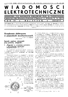Wiadomości Elektrotechniczne : miesięcznik pod naczelną redakcją prof. M. Pożaryskiego. R. IV nr 5 (1936)