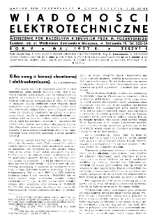 Wiadomości Elektrotechniczne : miesięcznik pod naczelną redakcją prof. M. Pożaryskiego. R. V nr 5 (1937)