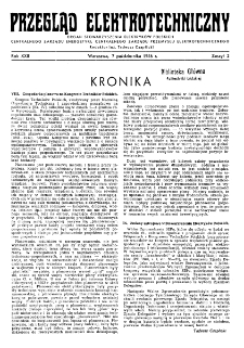 Przegląd Elektrotechniczny : organ Stowarzyszenia Elektrotechników Polskich R. XXII z. 2 (1946)