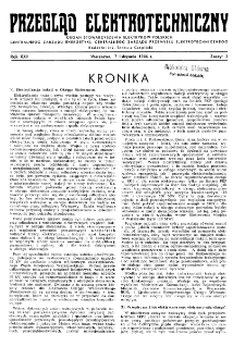 Przegląd Elektrotechniczny : organ Stowarzyszenia Elektrotechników Polskich R. XXII z. 3 (1946)