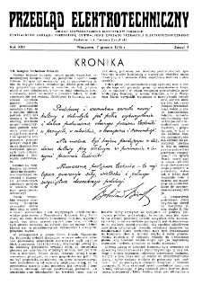 Przegląd Elektrotechniczny : organ Stowarzyszenia Elektrotechników Polskich R. XXII z. 4 (1946)