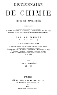 Dictionnaire de Chimie : pure et appliqu&eacute;e T. 3 : S - Z