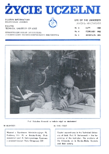 Życie Uczelni : biuletyn informacyjny Politechniki Łódzkiej nr 4 (1985) [PDF]