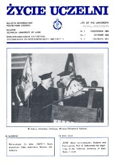 Życie Uczelni : biuletyn informacyjny Politechniki Łódzkiej nr 7 (1985) [PDF]