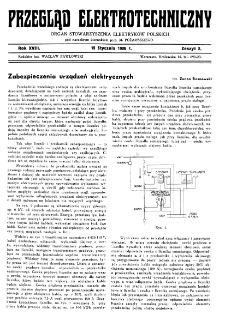 Przegląd Elektrotechniczny : organ Stowarzyszenia Elektrotechników Polskich R. XVIII z. 2 (1936)