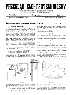 Przegląd Elektrotechniczny : organ Stowarzyszenia Elektrotechników Polskich R. XVIII z. 3 (1936)