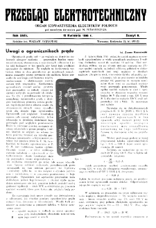 Przegląd Elektrotechniczny : organ Stowarzyszenia Elektrotechników Polskich R. XVIII z. 8 (1936)