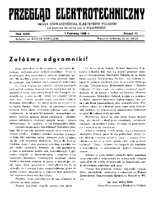 Przegląd Elektrotechniczny : organ Stowarzyszenia Elektrotechników Polskich R. XVIII z. 11 (1936)