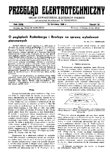 Przegląd Elektrotechniczny : organ Stowarzyszenia Elektrotechników Polskich R. XVIII z. 12 (1936)