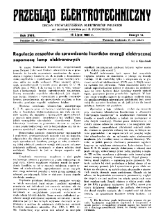 Przegląd Elektrotechniczny : organ Stowarzyszenia Elektrotechników Polskich R. XVIII z. 14 (1936)