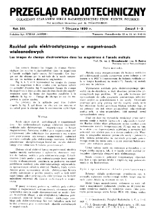 Przegląd Radjotechniczny: ogłaszany staraniem Sekcji Radjotechnicznej Stow. Elektr. Polskich R. XIV z. 1-2 (1936)