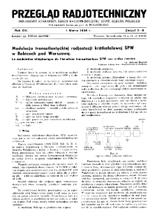 Przegląd Radjotechniczny: ogłaszany staraniem Sekcji Radjotechnicznej Stow. Elektr. Polskich R. XIV z. 5-6 (1936)