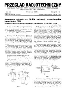 Przegląd Radjotechniczny: ogłaszany staraniem Sekcji Radjotechnicznej Stow. Elektr. Polskich R. XIV z. 11-12 (1936)