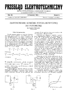 Przegląd Elektrotechniczny : organ Stowarzyszenia Elektrotechników Polskich R. XV z. 8 (1933)