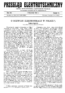 Przegląd Elektrotechniczny : organ Stowarzyszenia Elektrotechników Polskich R. XV z. 17 (1933)