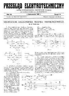 Przegląd Elektrotechniczny : organ Stowarzyszenia Elektrotechników Polskich R. XV z. 19 (1933)