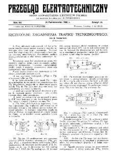 Przegląd Elektrotechniczny : organ Stowarzyszenia Elektrotechników Polskich R. XV z. 20 (1933)