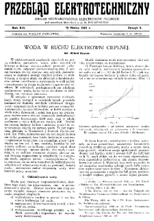 Przegląd Elektrotechniczny : organ Stowarzyszenia Elektrotechników Polskich R. XIII z. 6 (1931)