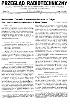 Przegląd Radjotechniczny: ogłaszany staraniem Sekcji Radiotechnicznej Stow. Elektr. Polskich R. XV z. 17-18 (1937)