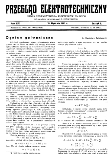 Przegląd Elektrotechniczny : organ Stowarzyszenia Elektrotechników Polskich R. XIX z. 2 (1937)