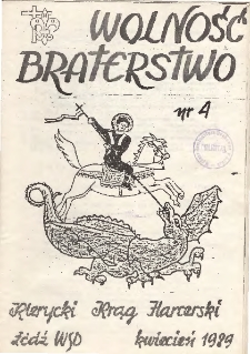 Wolność, Braterstwo nr 4/1989