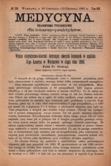 Medycyna : czasopismo tygodniowe dla lekarzy praktyków 1891, T. XIX, nr 50