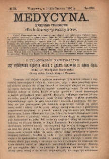 Medycyna : czasopismo tygodniowe dla lekarzy praktyków 1890, T. XVIII, nr 50