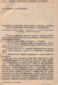 Lekarz wojskowy: dwutygodnik organ oficerów korpusu sanitarnego sł. czynnej i rezerwy 1931, R. XIII, T. XVIII, nr 1-2