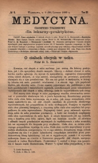 Medycyna : czasopismo tygodniowe dla lekarzy praktyków 1892, T. XX, nr 8