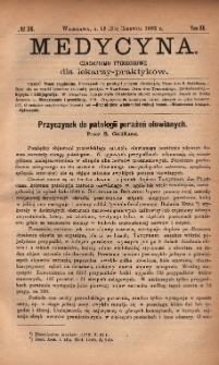 Medycyna : czasopismo tygodniowe dla lekarzy praktyków 1892, T. XX, nr 26