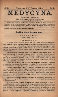 Medycyna : czasopismo tygodniowe dla lekarzy praktyków 1892, T. XX, nr 38