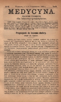Medycyna : czasopismo tygodniowe dla lekarzy praktyków 1892, T. XX, nr 42