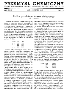 Przemysł Chemiczny : Organ Centralnego Zarządu Przemysłu Chemicznego w Polsce R. V(28) Nr 5-6 (1949)
