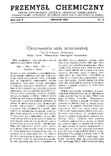 Przemysł Chemiczny : Organ Centralnego Zarządu Przemysłu Chemicznego w Polsce R. V(28) Nr 12 (1949)