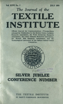 The Journal of the Textile Institute Vol. XXVI No. 7 (1935)