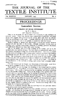 The Journal of the Textile Institute vol. 38 no. 1 1947