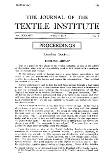 The Journal of the Textile Institute vol. 38 no. 3 1947