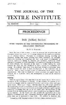 The Journal of the Textile Institute vol. 38 no. 7 1947