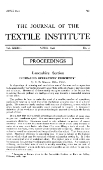 The Journal of the Textile Institute - Proceedings Vol. XXXIII no. 4 (1942)