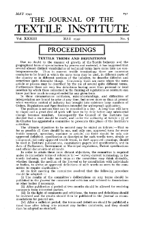 The Journal of the Textile Institute - Proceedings Vol. XXXIII no. 5 (1942)