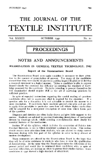 The Journal of the Textile Institute - Proceedings Vol. XXXIII no. 10 (1942)