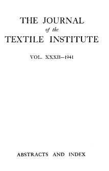 The Journal of the Textile Institute - Name Index 1941