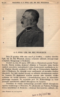 Lekarz wojskowy: dwutygodnik organ oficerów korpusu sanitarnego sł. czynnej i rezerwy 1931, R. XIII, T. XVII, nr 1-4