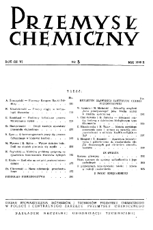 Przemysł Chemiczny : Organ Centralnego Zarządu Przemysłu Chemicznego w Polsce R. VI(29) Nr 5 (1950)