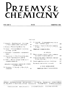 Przemysł Chemiczny : Organ Centralnego Zarządu Przemysłu Chemicznego w Polsce R. VI(29) Nr 6 (1950)