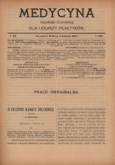 Medycyna : czasopismo tygodniowe dla lekarzy praktyków 1903, T.XXXI, nr 14