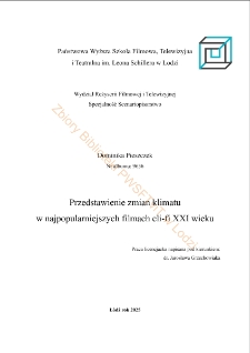 Przedstawienie zmian klimatu w najpopularniejszych filmach cli-fi XXI wieku
