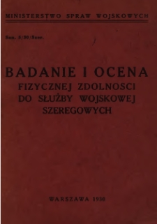 Badanie i ocena fizycznej zdolności do służby wojskowej szeregowych