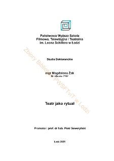 Teatr jako rytuał